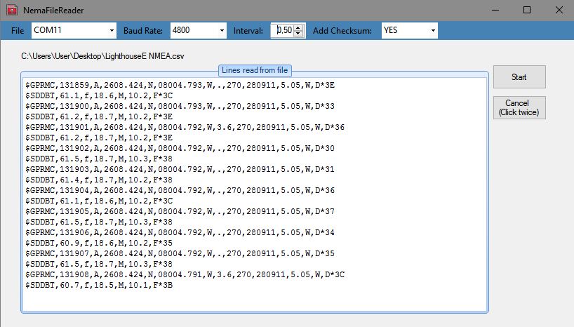 nmea 0183 kontrollsumgenerator