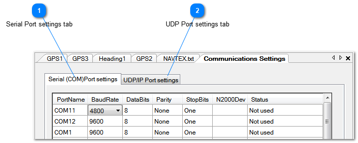 Communications Settings