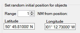 2. Set random initial position