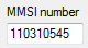 1. MMSI number