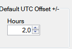 3. Default UTC Offset