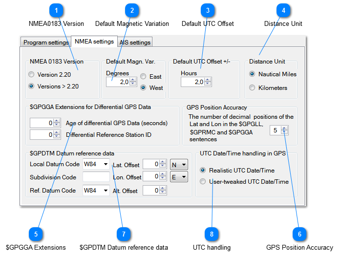 NMEA settings