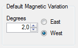 2. Default Magnetic Variation