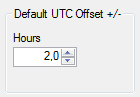 3. Default UTC Offset
