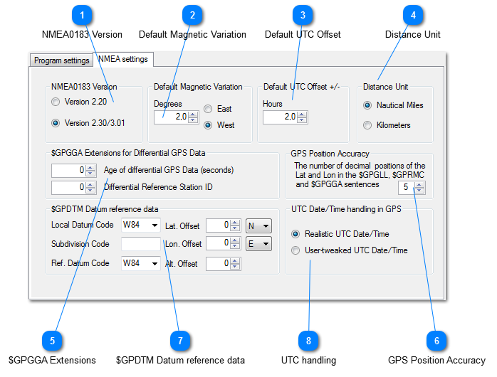 NMEA settings