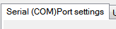 1. Serial Port settings tab