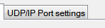 2. UDP Port settings tab
