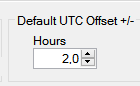 3. Default UTC Offset