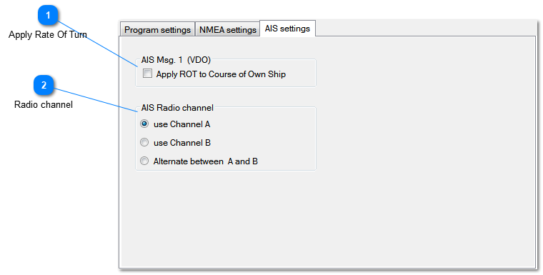 AIS settings